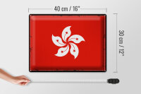 Blechschild Flagge Hongkong 40x30cm Retro Flag Hong Kong