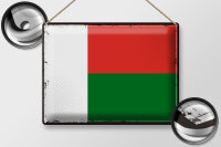 Blechschild Flagge Madagaskar 40x30cm Retro Madagascar
