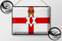 Blechschild Flagge Nordirland 40x30cm Retro Flag