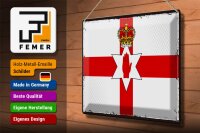 Blechschild Flagge Nordirland 40x30cm Retro Flag