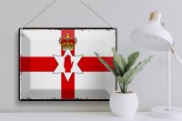 Blechschild Flagge Nordirland 40x30cm Retro Flag