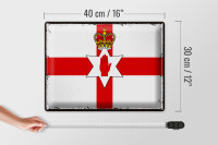 Blechschild Flagge Nordirland 40x30cm Retro Flag