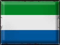 Blechschild Flagge Sierra Leones 40x30cm Retro Sierra Leone