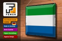 Blechschild Flagge Sierra Leones 40x30cm Retro Sierra Leone
