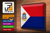 Blechschild Flagge Sint Maarten 40x30cm Retro Sint Maarten