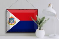 Blechschild Flagge Sint Maarten 40x30cm Retro Sint Maarten