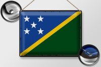 Blechschild Flagge Salomonen 40x30cm Retro Solomon Islands