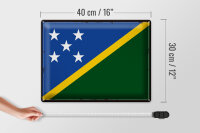Blechschild Flagge Salomonen 40x30cm Retro Solomon Islands