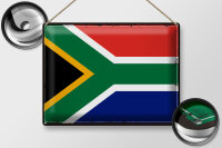 Blechschild Flagge Südafrika 40x30cm Retro South Africa