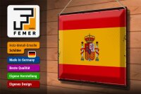 Blechschild Flagge Spanien 40x30cm Retro Flag of Spain