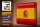 Blechschild Flagge Spanien 40x30cm Retro Flag of Spain