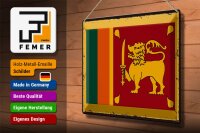 Blechschild Flagge Sri Lankas 40x30cm Retro Flag Sri Lanka