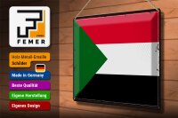 Blechschild Flagge Sudan 40x30cm Retro Flag of Sudan
