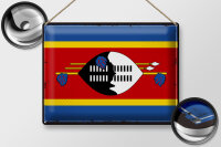 Blechschild Flagge Swasiland 40x30cm Retro Flag Eswatini