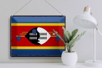 Blechschild Flagge Swasiland 40x30cm Retro Flag Eswatini