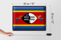 Blechschild Flagge Swasiland 40x30cm Retro Flag Eswatini
