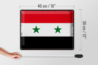 Blechschild Flagge Syrien 40x30cm Retro Flag of Syria