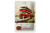 Blechschild Spruch 12x18cm Foden Bus Tour comfort economy