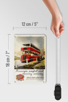 Blechschild Spruch 12x18cm Foden Bus Tour comfort economy