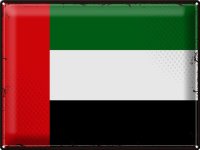 Blechschild Flagge Arabische Emirate 40x30cm Retro Flag