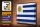 Blechschild Flagge Uruguay 40x30cm Retro Flag of Uruguay