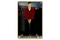 Blechschild Golf 12x18cm Harper`s April 98