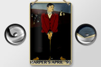 Blechschild Golf 12x18cm Harper`s April 98