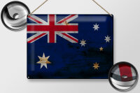 Blechschild Flagge Australien 40x30cm Flag Australia Rost