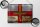 Blechschild Flagge Guernsey 40x30cm Flag of Guernsey Rost