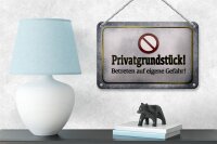 Blechschild Hinweis 18x12cm Privatgrundstück Gefahr