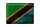Blechschild Flagge Tansania 40x30cm Flag of Tanzania Rost