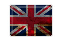 Blechschild Flagge Union Jack 40x30cm United Kingdom Rost