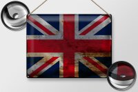 Blechschild Flagge Union Jack 40x30cm United Kingdom Rost