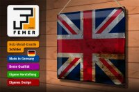Blechschild Flagge Union Jack 40x30cm United Kingdom Rost