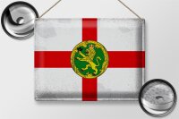 Blechschild Flagge Alderneys 40x30cm Flag Alderney Vintage