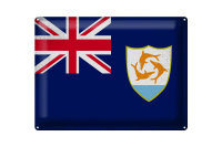 Blechschild Flagge Anguillas 40x30cm Flag Anguilla Vintage