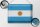 Blechschild Flagge Argentinien 40x30cm Argentina Vintage