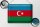 Blechschild Flagge Aserbaidschan 40x30cm Azerbaijan Vintage