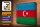 Blechschild Flagge Aserbaidschan 40x30cm Azerbaijan Vintage