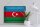 Blechschild Flagge Aserbaidschan 40x30cm Azerbaijan Vintage