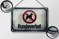 Blechschild Hinweis 18x12cm Hund Hundeverbot