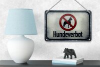 Blechschild Hinweis 18x12cm Hund Hundeverbot