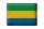 Blechschild Flagge Gabun 40x30cm Flag of Gabon Vintage