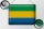 Blechschild Flagge Gabun 40x30cm Flag of Gabon Vintage