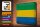 Blechschild Flagge Gabun 40x30cm Flag of Gabon Vintage