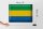 Blechschild Flagge Gabun 40x30cm Flag of Gabon Vintage