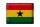 Blechschild Flagge Ghana 40x30cm Flag of Ghana Vintage