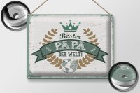 Blechschild Spruch Bester Papa der Welt 40x30cm Geschenk