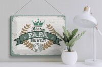 Blechschild Spruch Bester Papa der Welt 40x30cm Geschenk