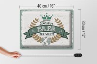 Blechschild Spruch Bester Papa der Welt 40x30cm Geschenk